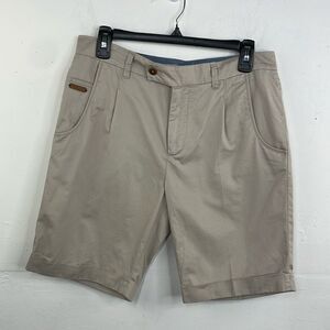 Zara Man Mens Khaki Flat Back Pockets side pockets Cotton front button zip 30”